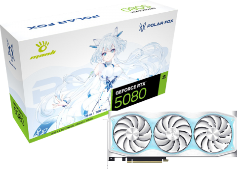 Manli Polar Fox GeForce RTX 5080 OC 16GB GDDR7